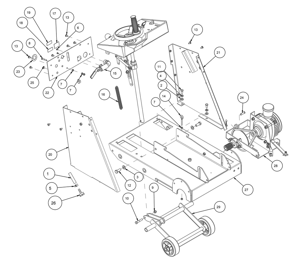 Section 05 Diagram and Parts List for MK-2420HSP 170954 MK Diamond Concrete Saw